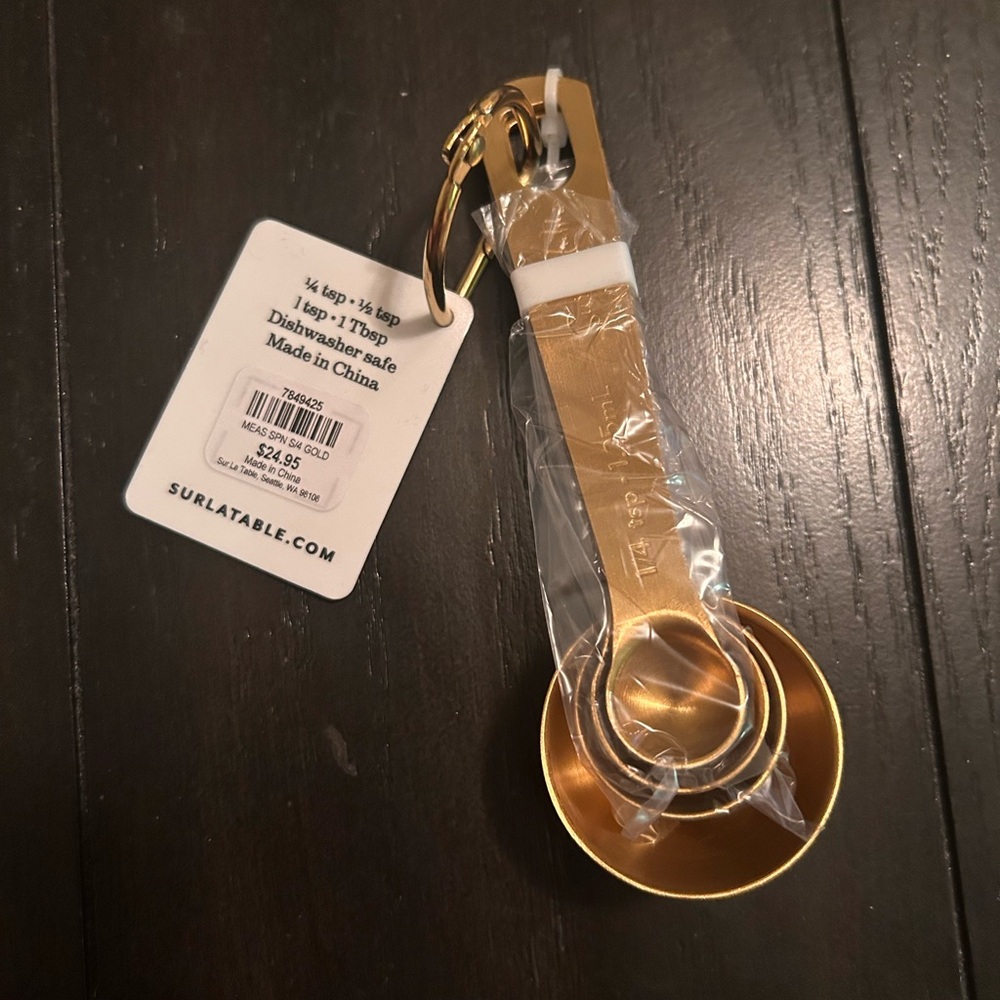 Sur La Table Gold Measuring Spoon Set